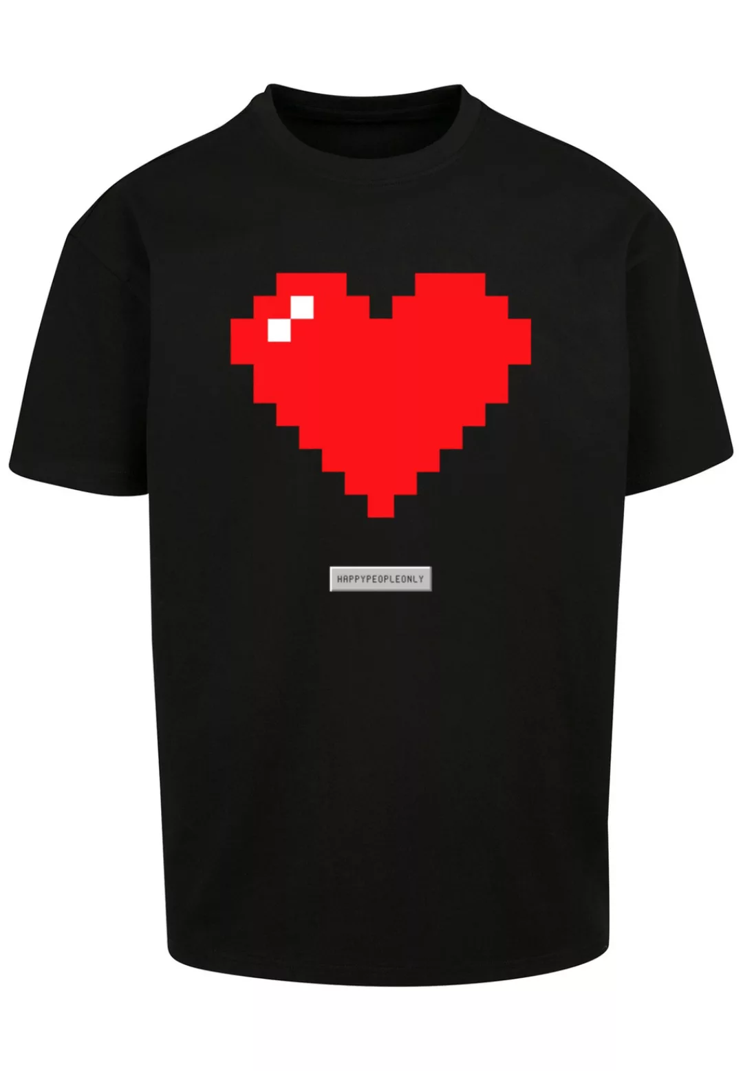 F4NT4STIC T-Shirt "Pixel Herz Good Vibes Happy People", Print günstig online kaufen