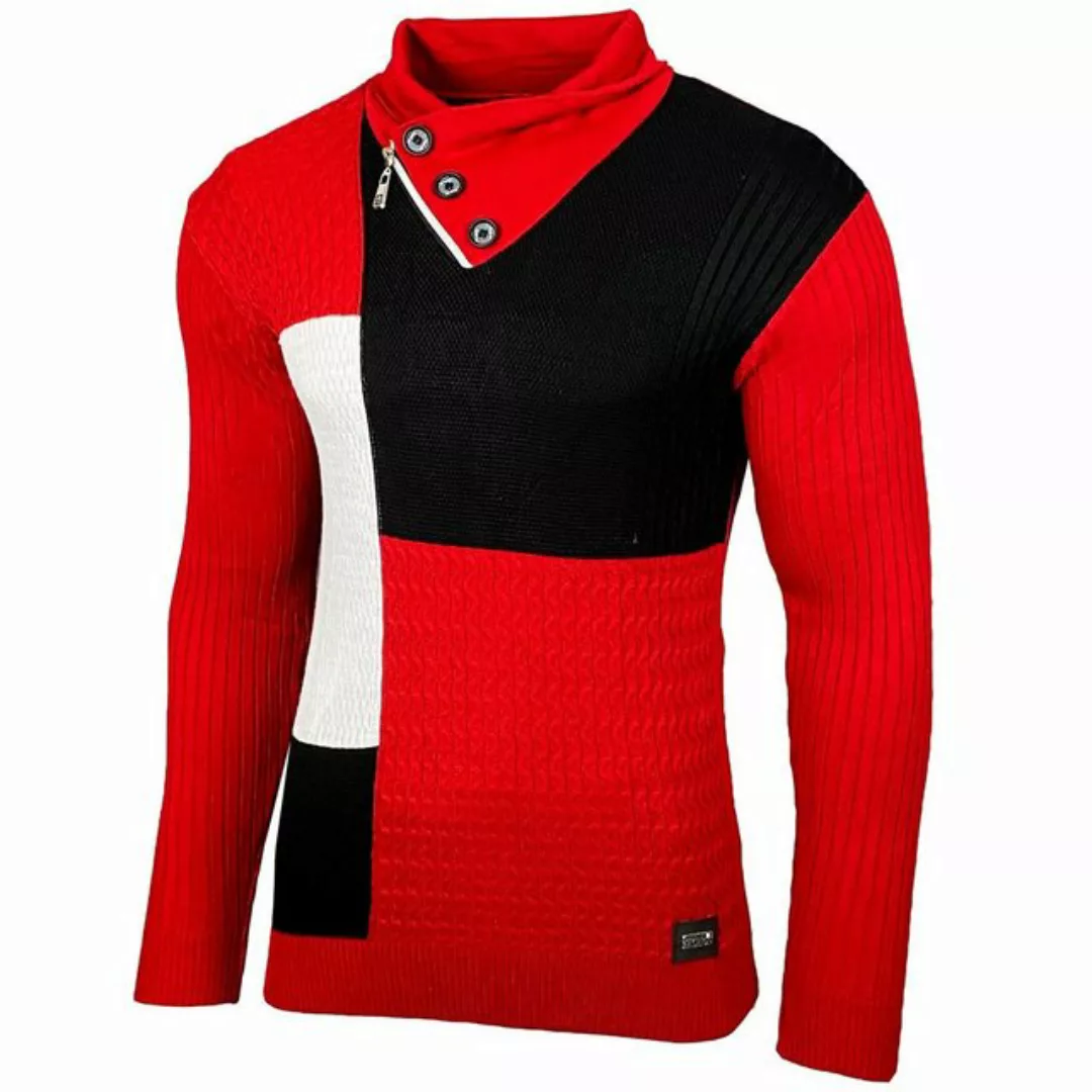 Baxboy Strickpullover Baxboy Herren Feinstrick Pullover Stehkragen Pulli B- günstig online kaufen