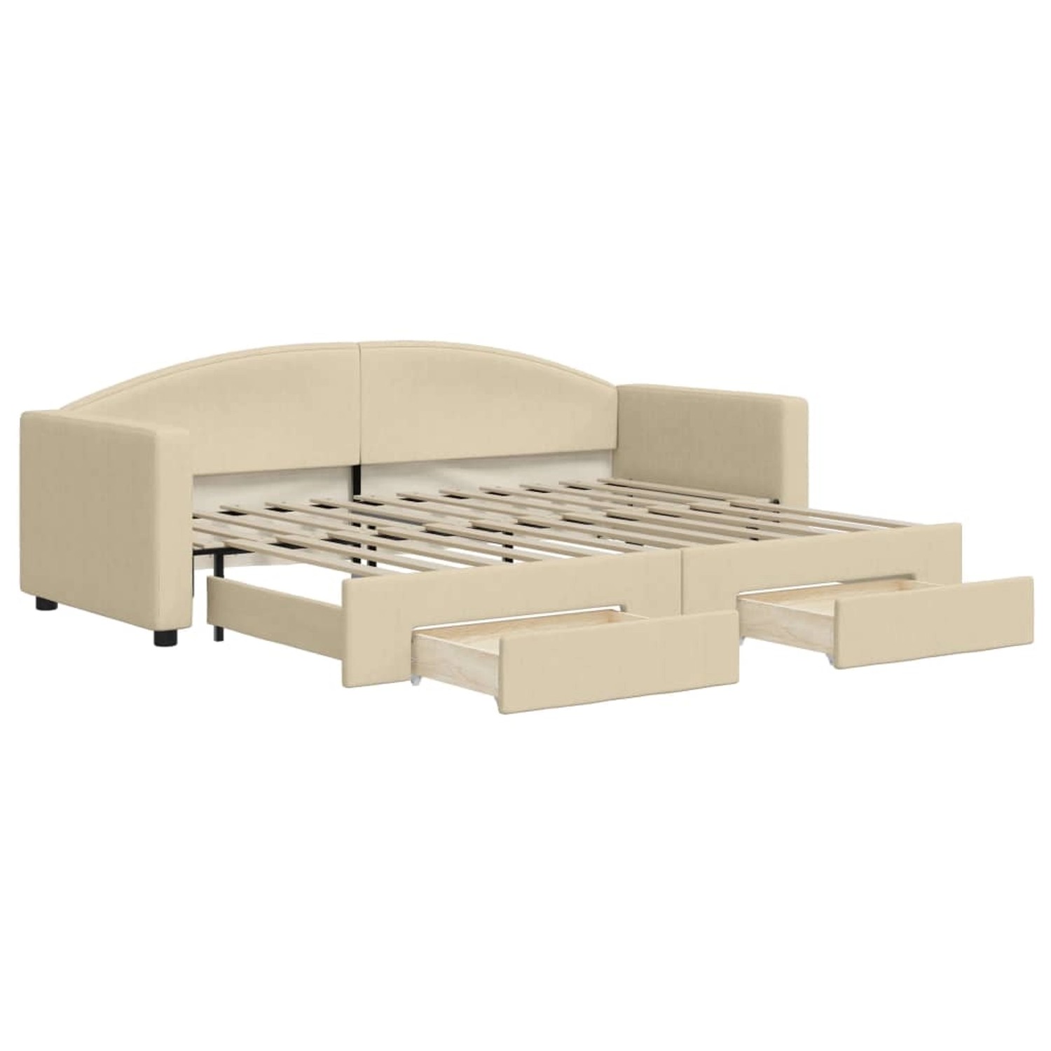 vidaXL Gästebett Gästebett Tagesbett Ausziehbar mit Schubladen Creme 80x200 günstig online kaufen