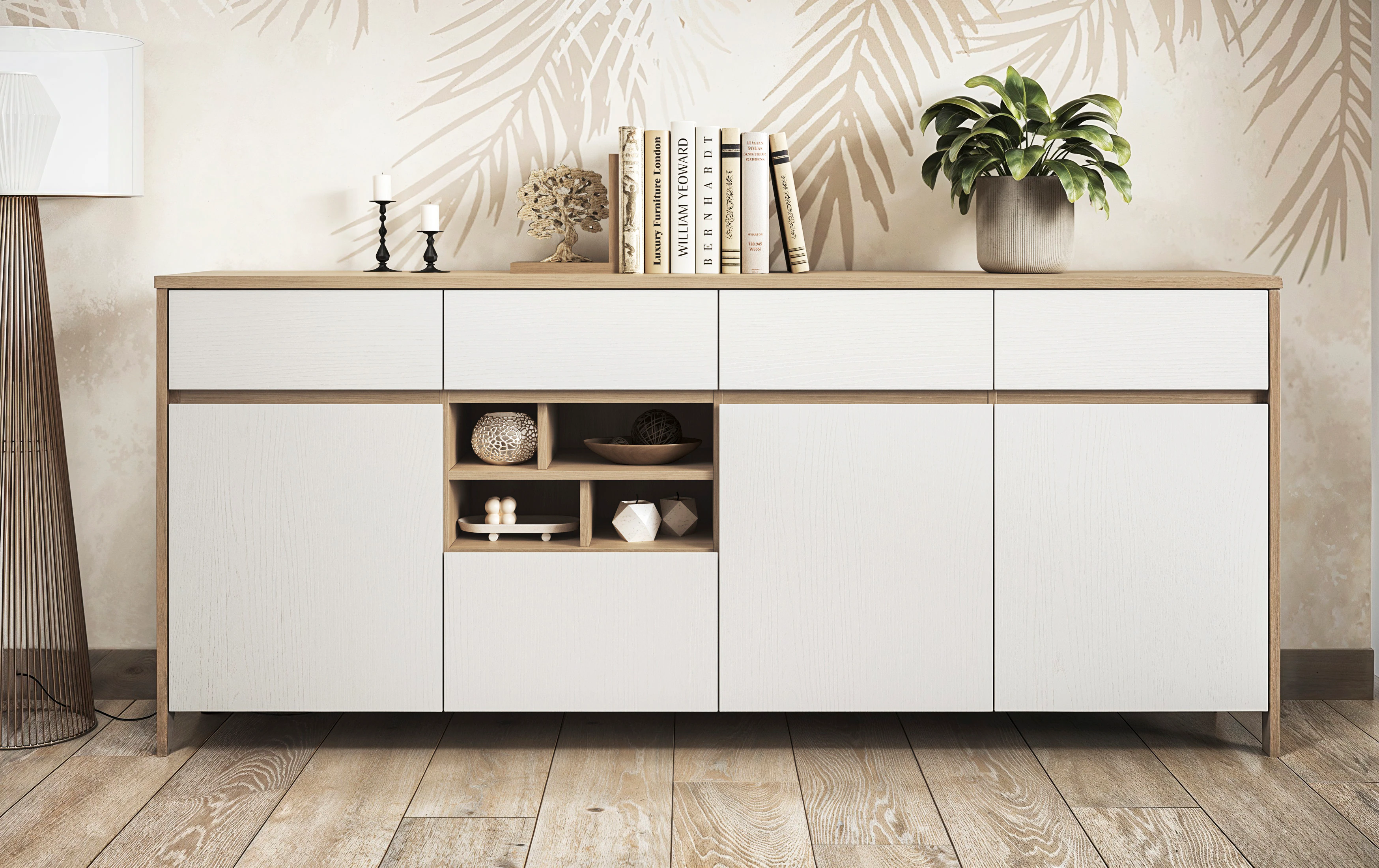 Home affaire Sideboard "Stranda, moderner Schrank, Kommode im Scandi-Style, günstig online kaufen