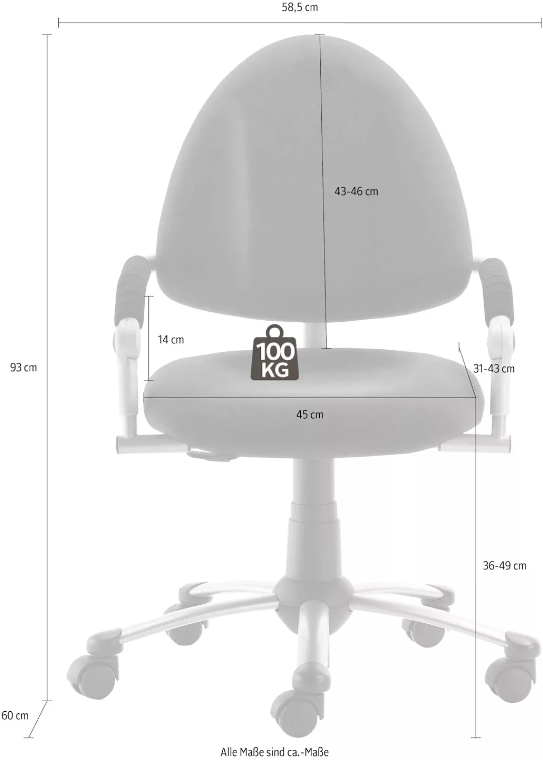 Mayer Sitzmöbel Bürostuhl »Kinder- und Jugenddrehstuhl myFREAKY«, Struktur günstig online kaufen