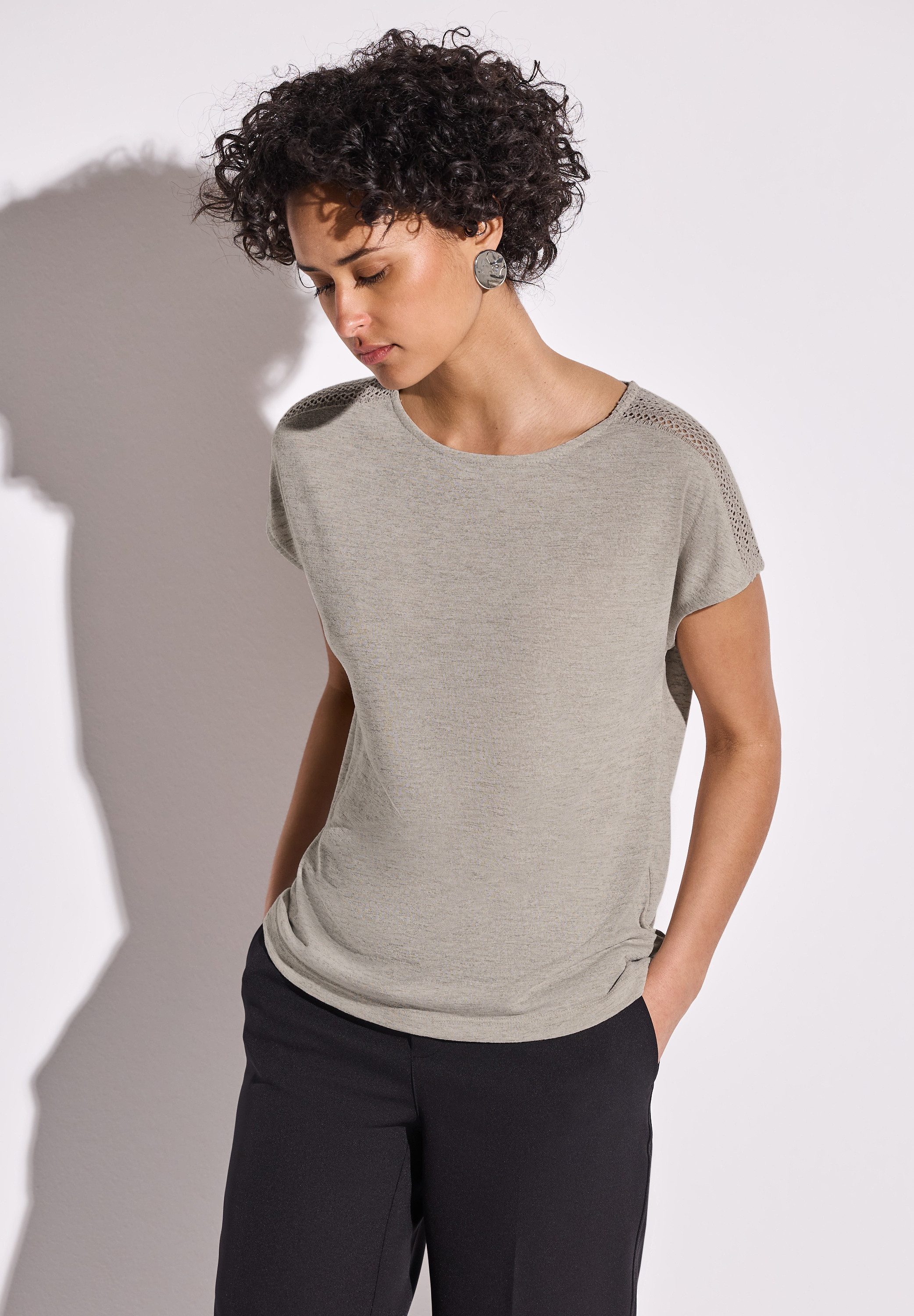 STREET ONE T-Shirt, mit U-Boot-Ausschnitt günstig online kaufen