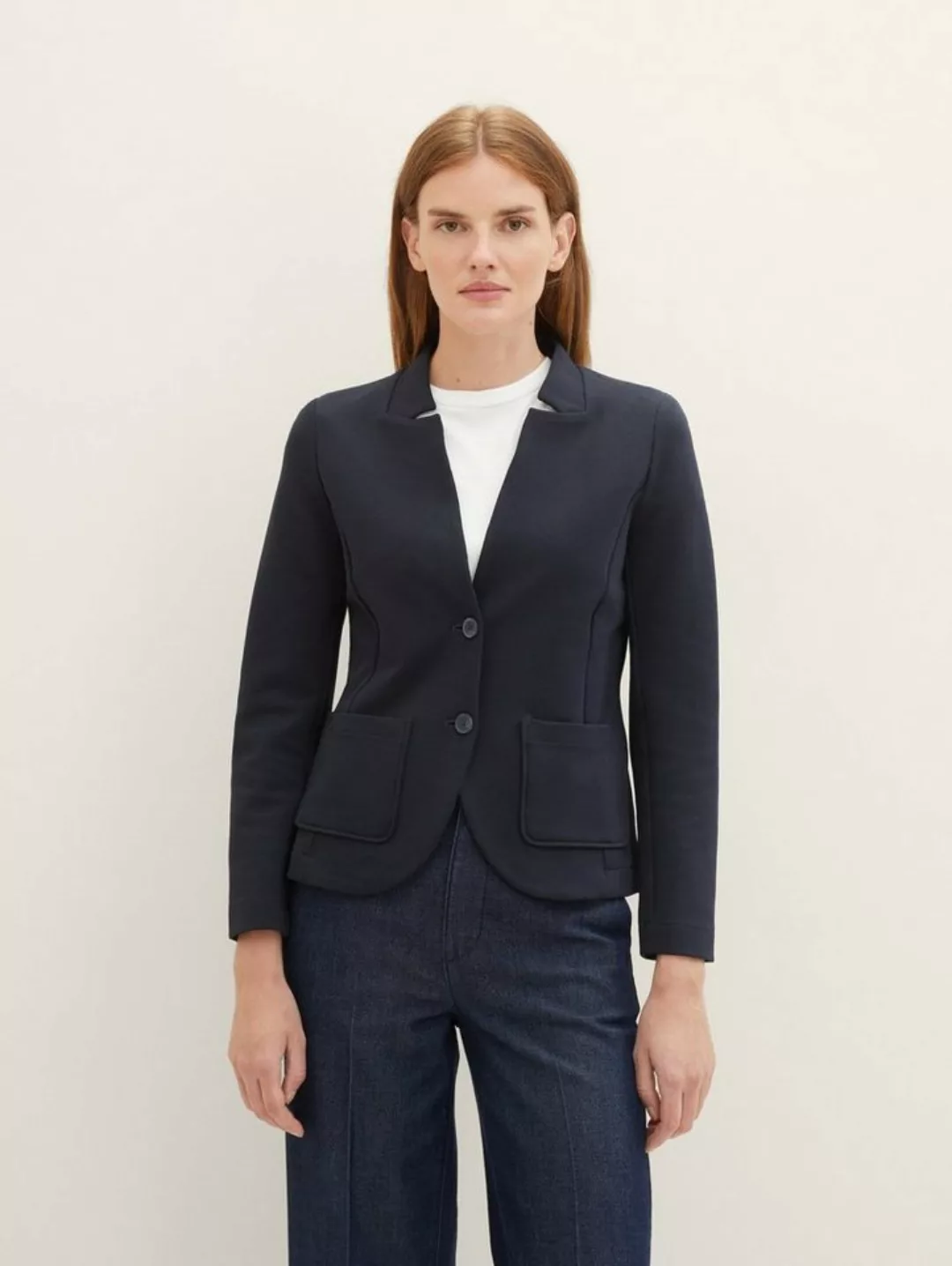 TOM TAILOR Sweatblazer "Ottoman", mit aufgesetzten Taschen und Struktur günstig online kaufen