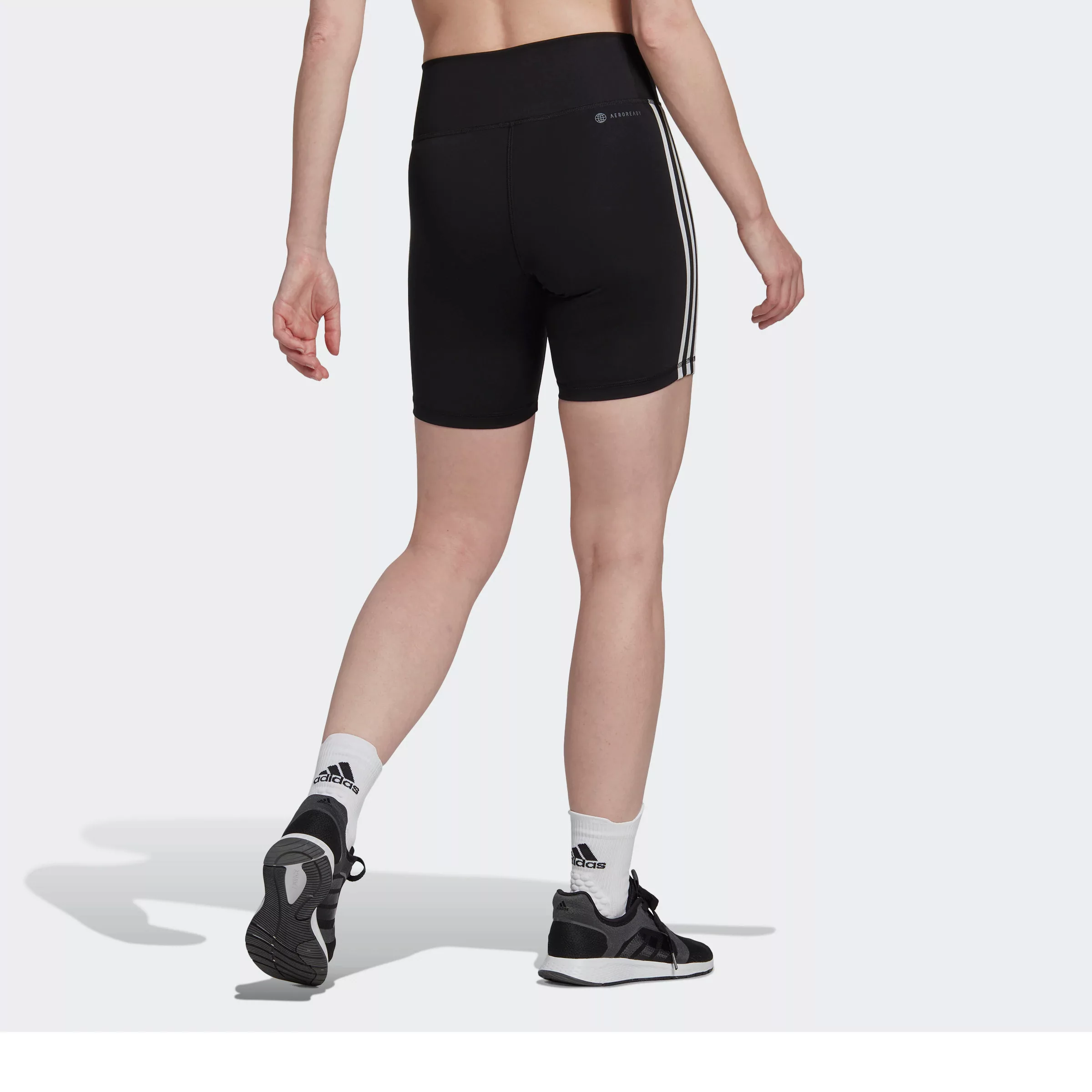 adidas Performance Shorts "TRAINING ESSENTIALS 3STREIFEN HIGHWAISTED KURZE" günstig online kaufen