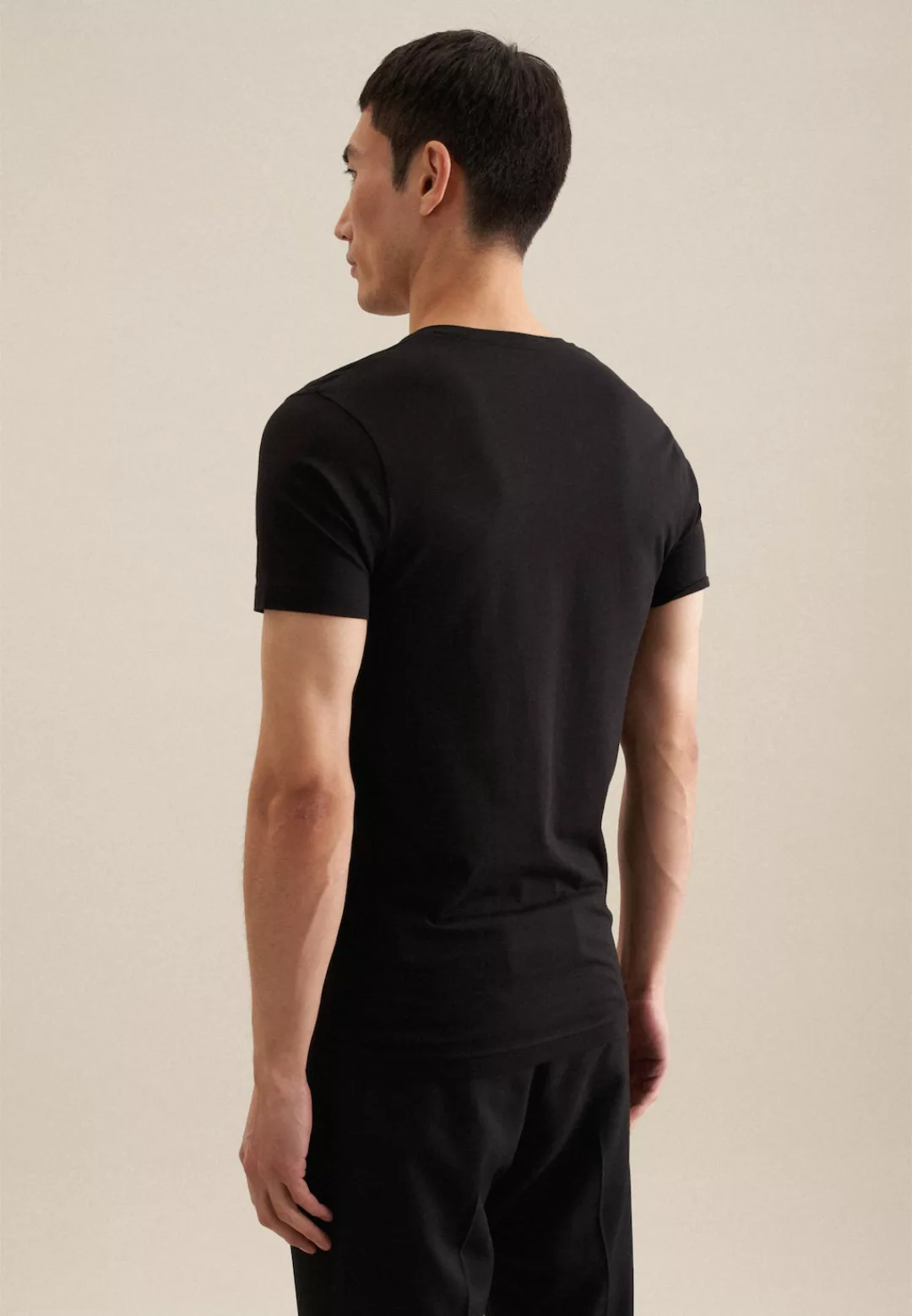 seidensticker T-Shirt "Schwarze Rose", Kurzarm V-Neck Uni günstig online kaufen