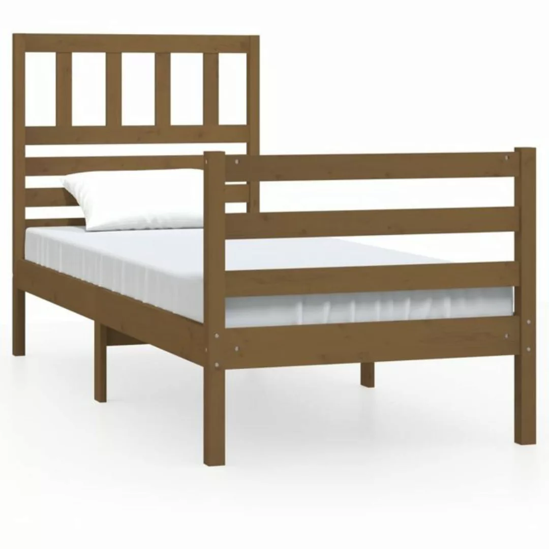 vidaXL Bett Massivholzbett Honigbraun 90x200 cm günstig online kaufen