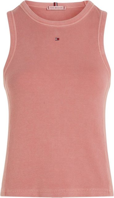 Tommy Hilfiger Rundhalsshirt MUTED GMD SLIM RIB TANK mit Logostickerei günstig online kaufen