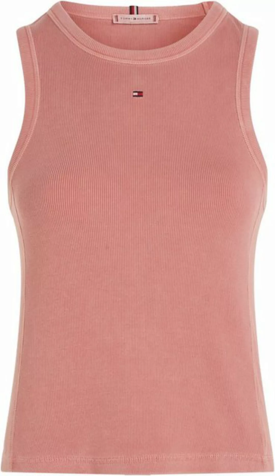 Tommy Hilfiger Rundhalsshirt MUTED GMD SLIM RIB TANK mit Logostickerei günstig online kaufen