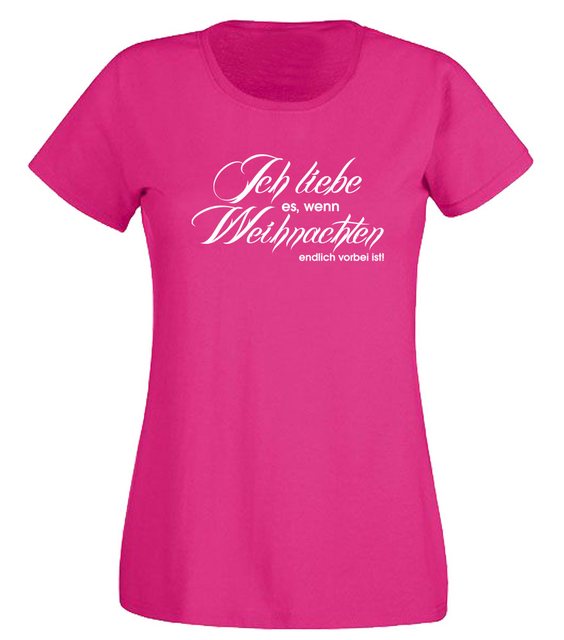 G-graphics T-Shirt Ich liebe es, wenn Weihnachten vorbei ist Slim-fit Damen günstig online kaufen