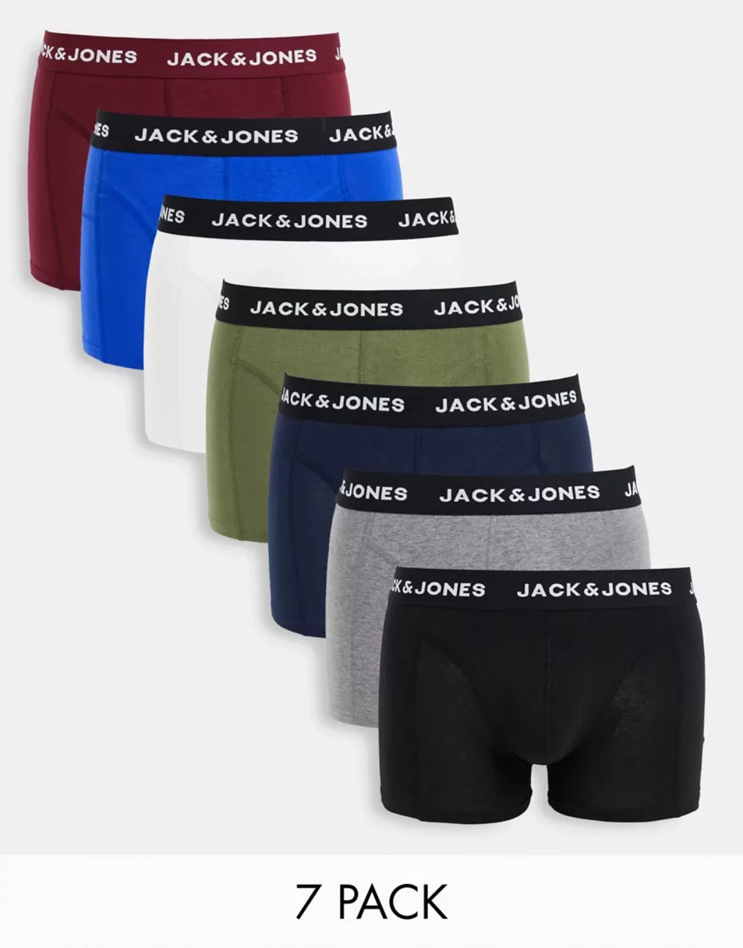 Jack & Jones – 7er Packung Unterhosen in verschiedenen Farben-Mehrfarbig günstig online kaufen