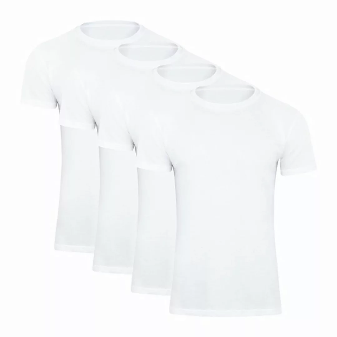 Paolo Renzo T-Shirt (4-tlg) Rundhals Basic T-Shirt O-Neck 2,4 oder 8 Stück günstig online kaufen