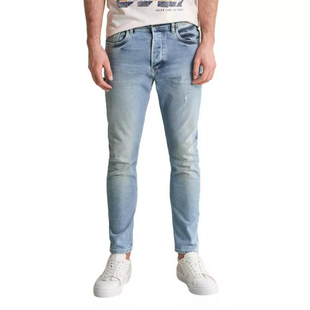 Salsa Jeans Karl Loose Slim Ripped Jeans 34 Blue günstig online kaufen