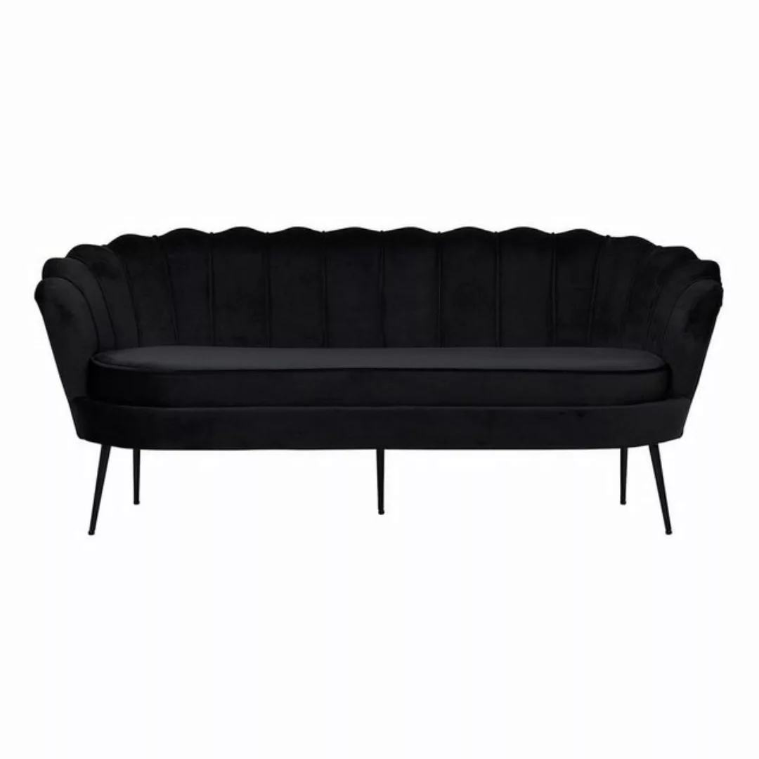 ebuy24 Sofa Nice Sofa 3 Personen velour schwarz. günstig online kaufen