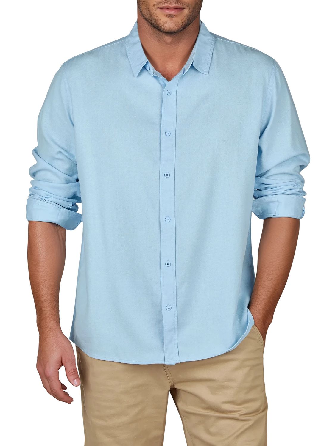 riverso Leinenhemd Herren Langarm Regular Fit RIVFabrizio günstig online kaufen