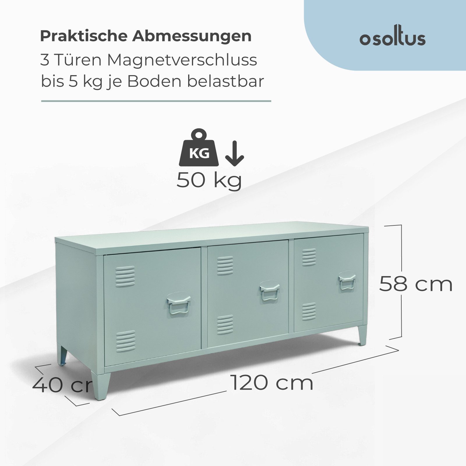 osoltus Raumteiler Industrial Sideboard Stahl Schrank günstig online kaufen