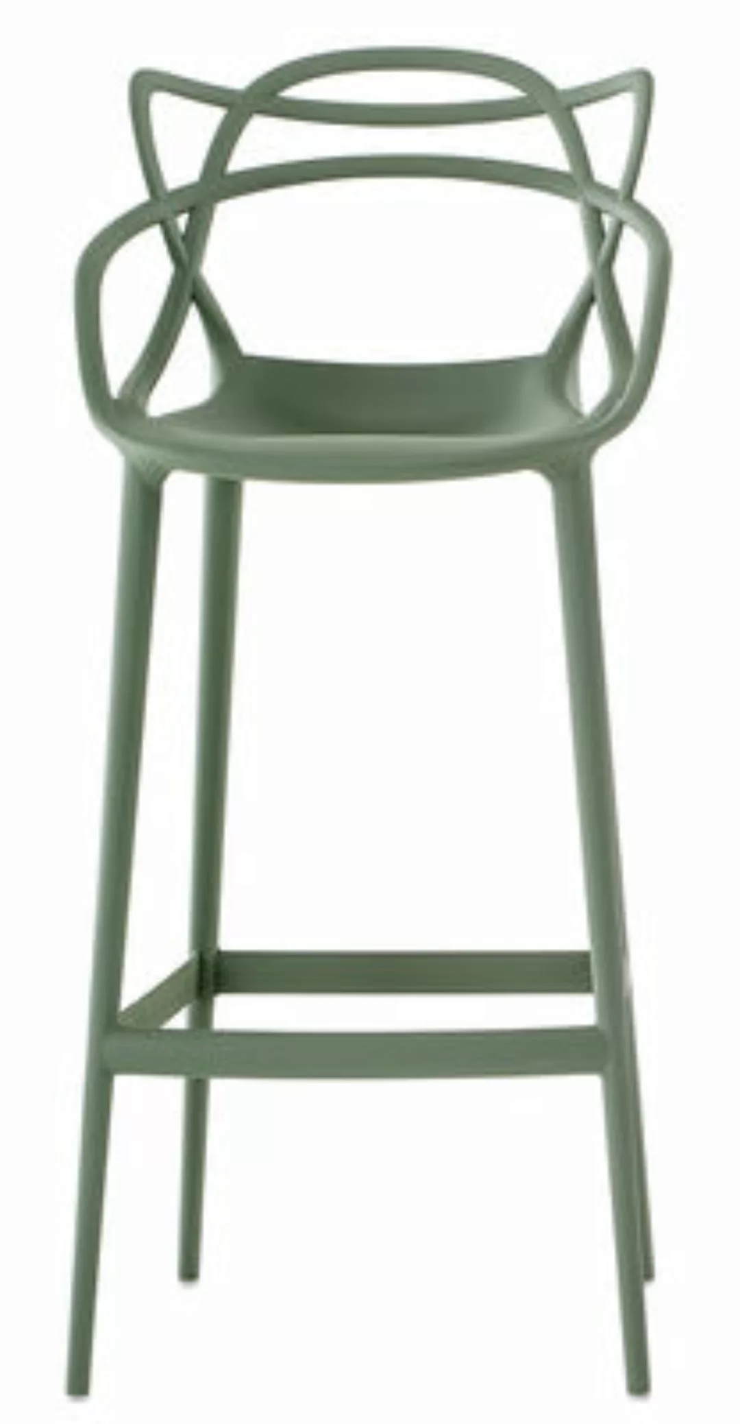 Kartell - Masters Barhocker 75cm - salbeigrün/100% recyceltes Material/BxHx günstig online kaufen
