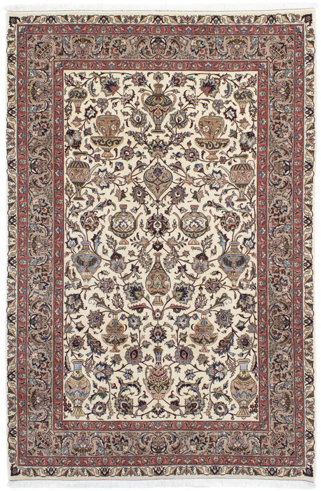 morgenland Wollteppich »Kaschmar Blumenmuster Beige 296 x 201 cm«, rechteck günstig online kaufen