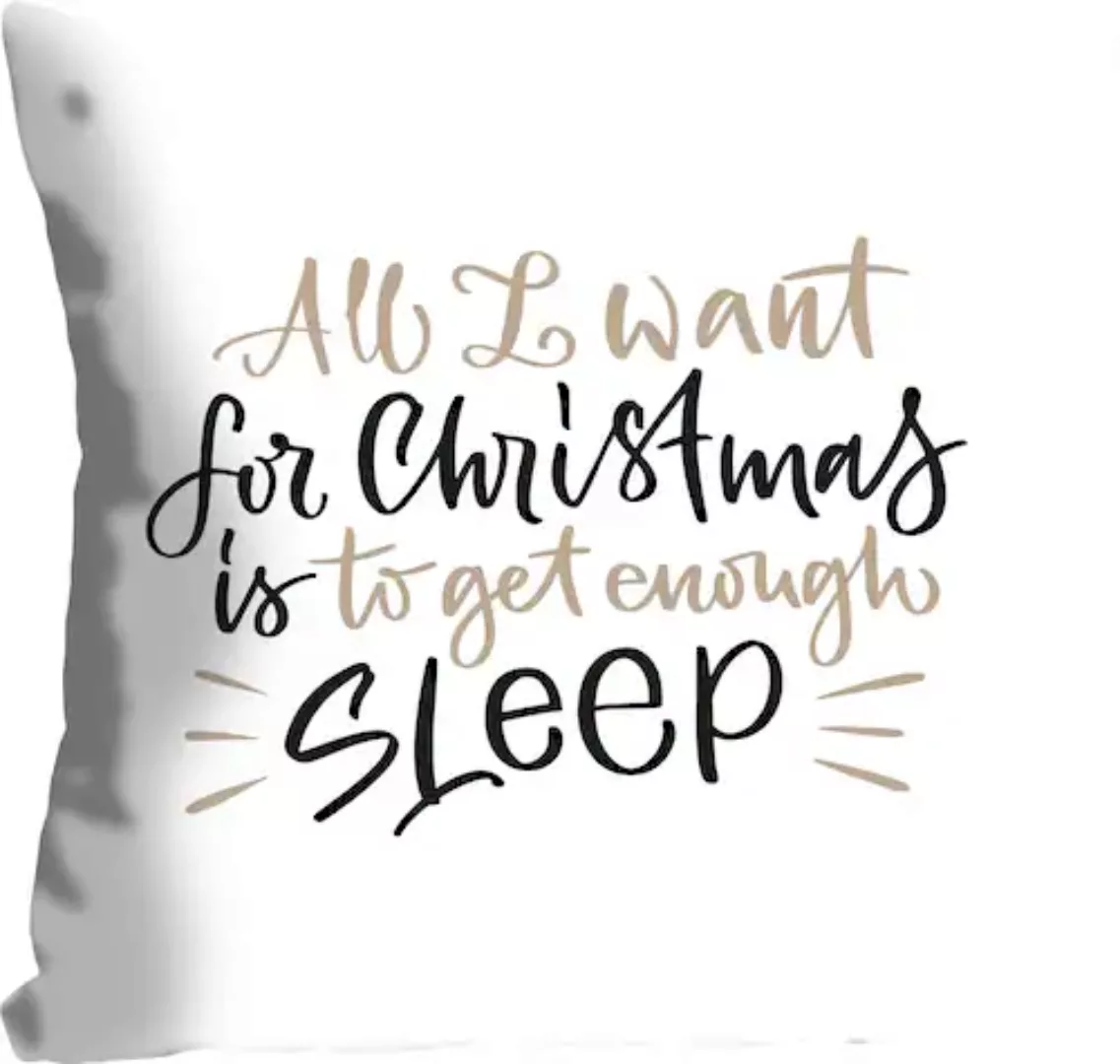 queence Dekokissen »SLEEP FOR CHRISTMAS«, Kissenhülle ohne Füllung, 1 Stück günstig online kaufen