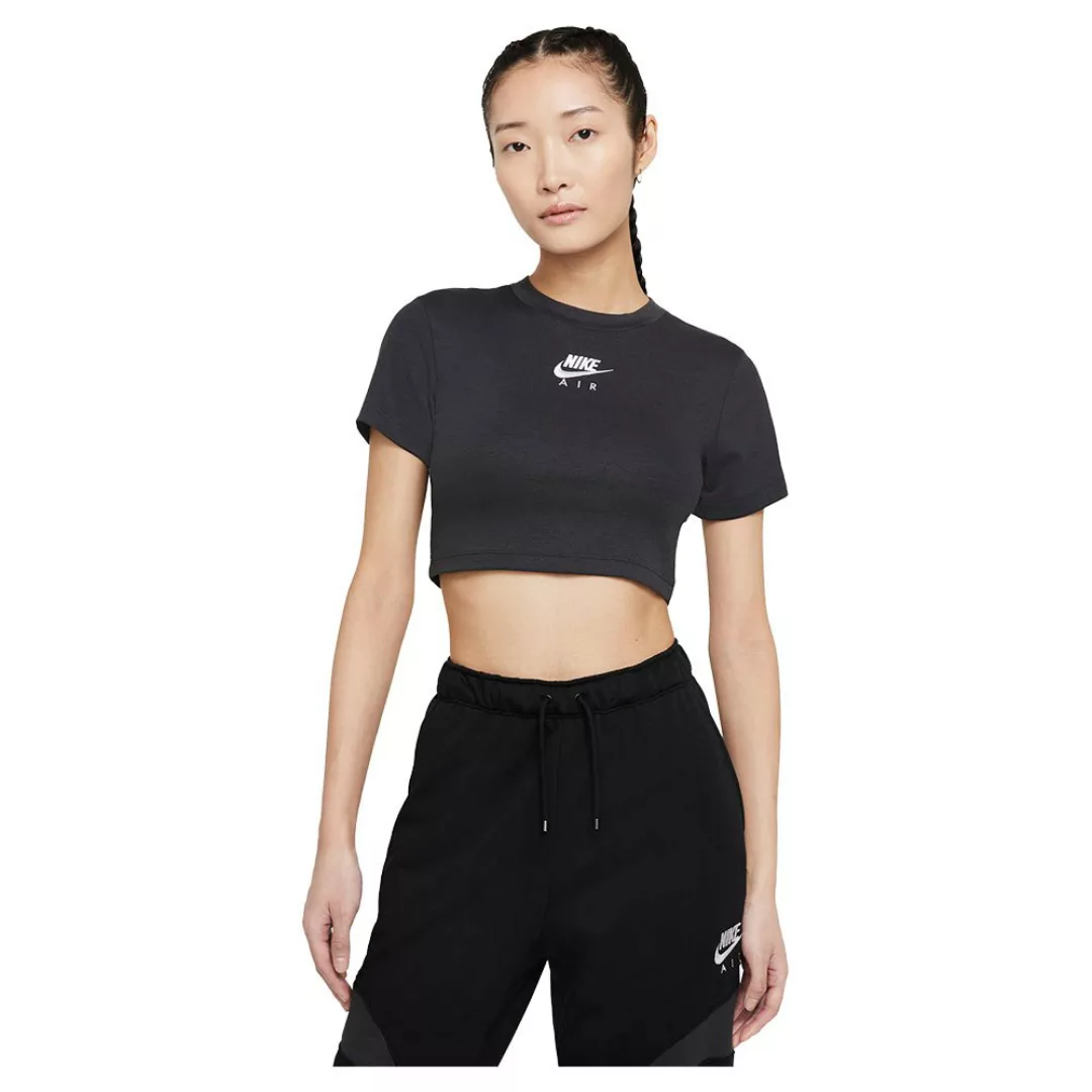 Nike Sportswear Air Crop Kurzarm T-shirt XS Dk Smoke Grey / Black / White günstig online kaufen
