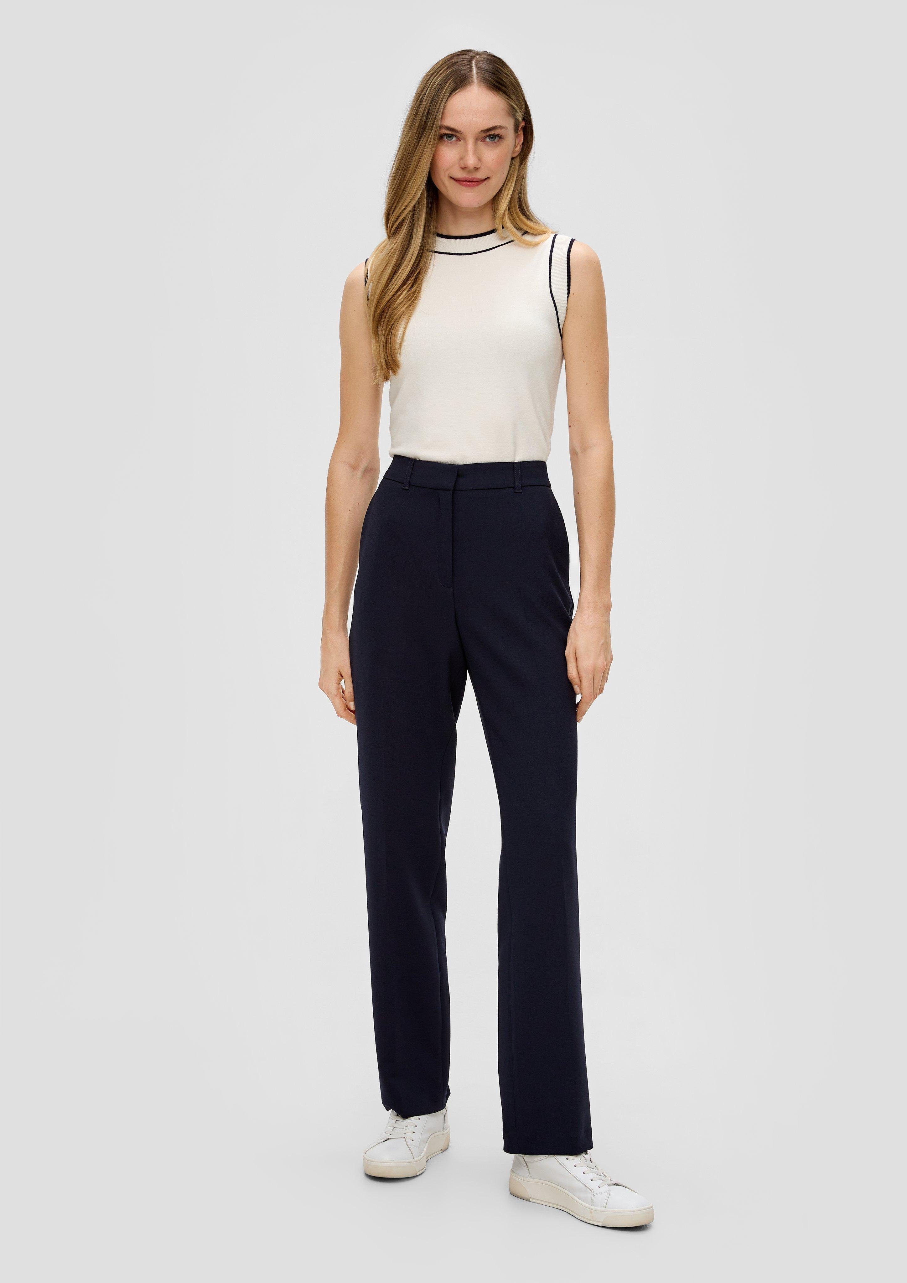 s.Oliver BLACK LABEL Stoffhose Straight-Leg-Hose aus günstig online kaufen