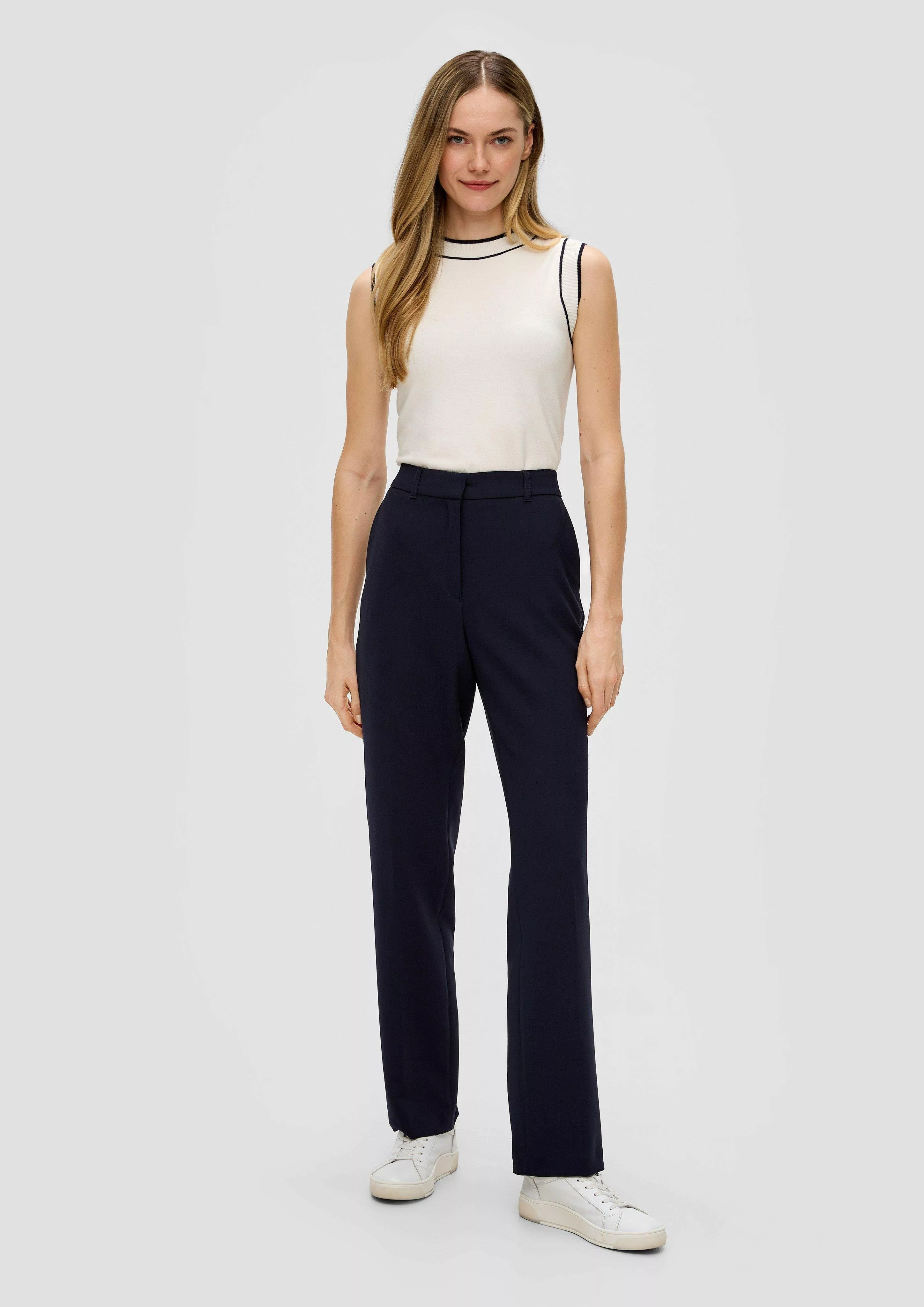 s.Oliver BLACK LABEL Stoffhose Straight-Leg-Hose aus günstig online kaufen