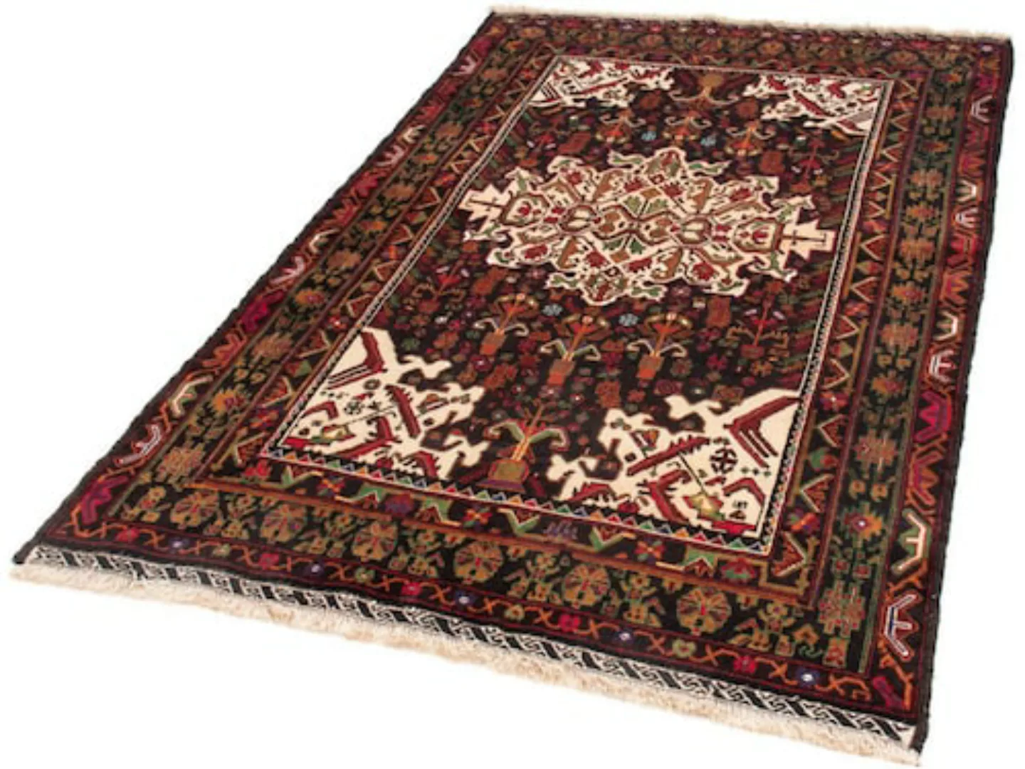 morgenland Wollteppich »Belutsch Medaillon Beige 176 x 111 cm«, rechteckig günstig online kaufen