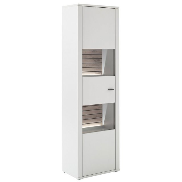 expendio Vitrine Laska 3 Modern White tiefgezogen / Viking Oak Nb. 61x206x3 günstig online kaufen