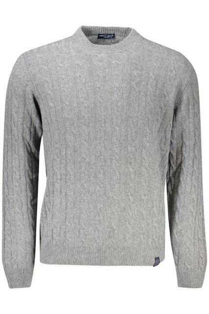 North Sails Strickpullover Grauer Herren-Kapuzenpullover mit Zopfmuster und günstig online kaufen