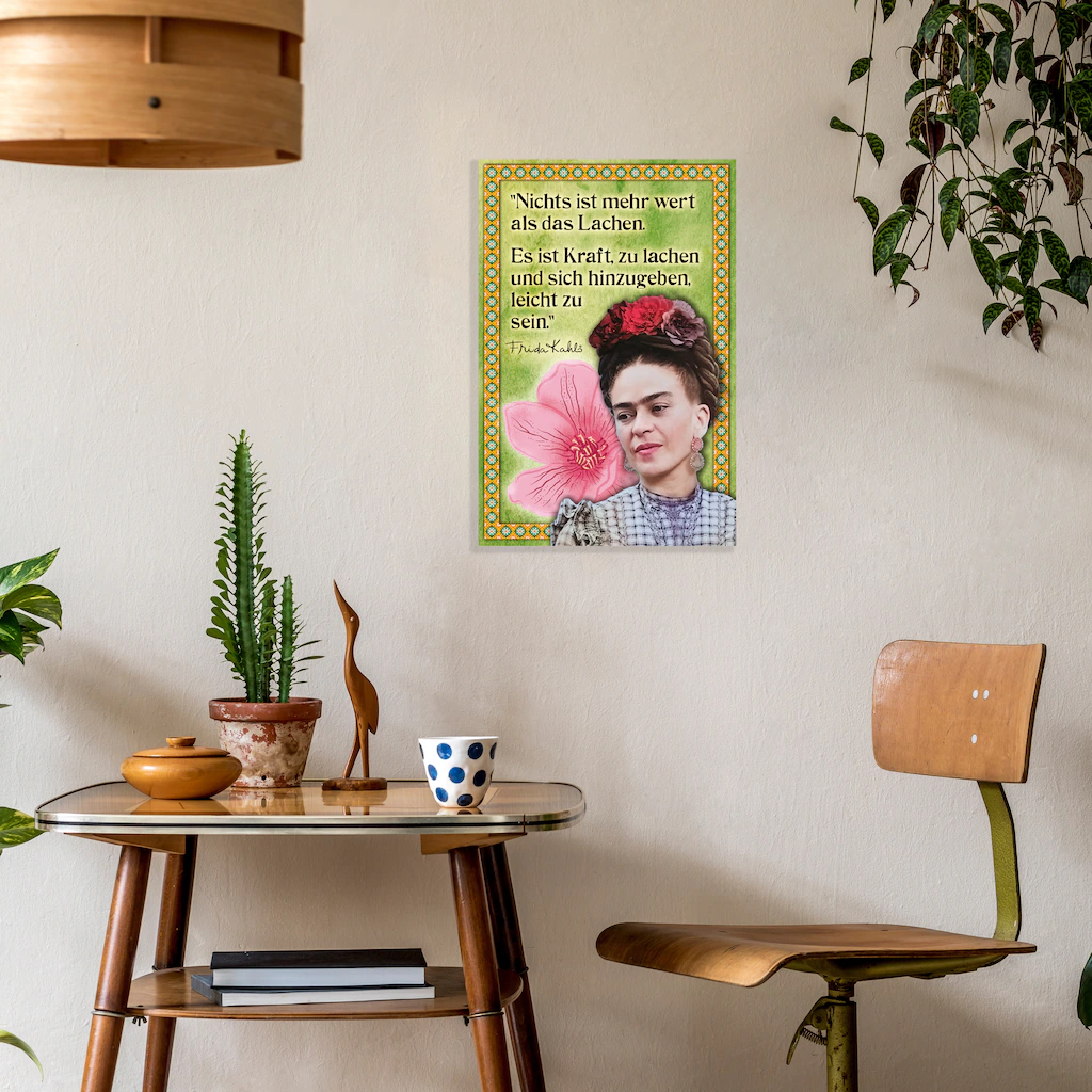 LuckyLinde Wanddekoobjekt "Frida Kahlo - Kraft zu Lachen", (1 St.), Exklusi günstig online kaufen