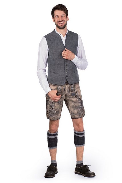 Maddox Trachtenlederhose Lederhose Herren kurz - ENGELBERT - beige antik günstig online kaufen