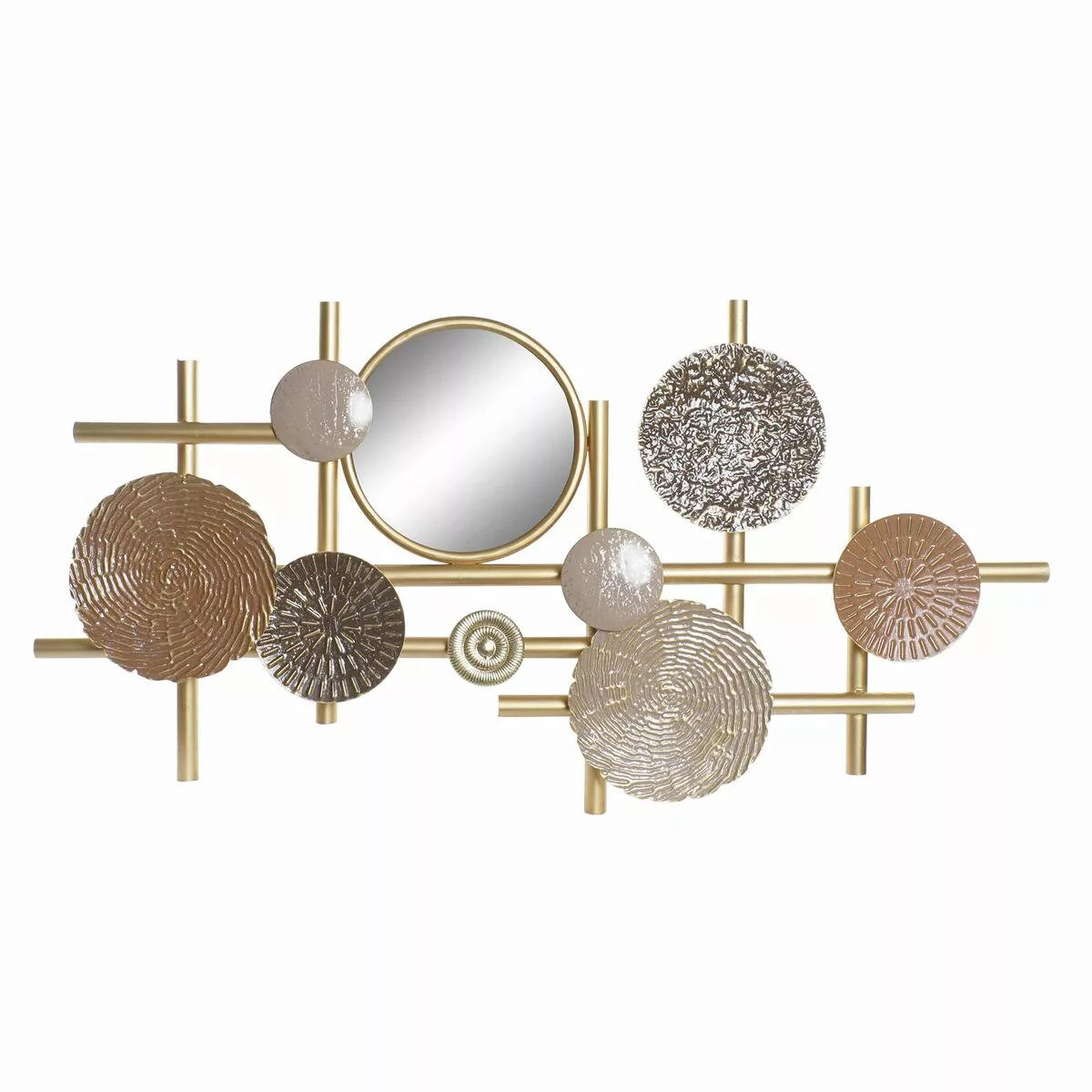 Wanddekoration Dkd Home Decor Spiegel Beige Golden Metall Kreise (124,5 X 5 günstig online kaufen