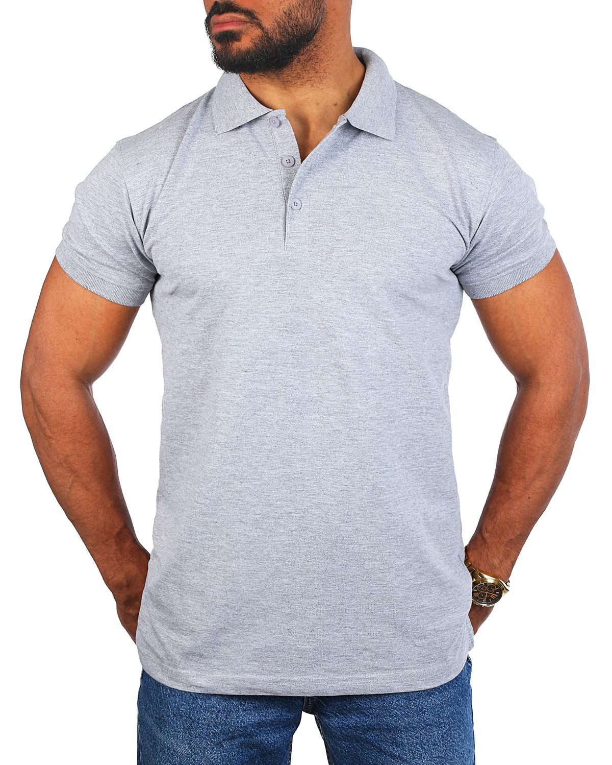 Young & Rich Poloshirt Herren Uni günstig online kaufen