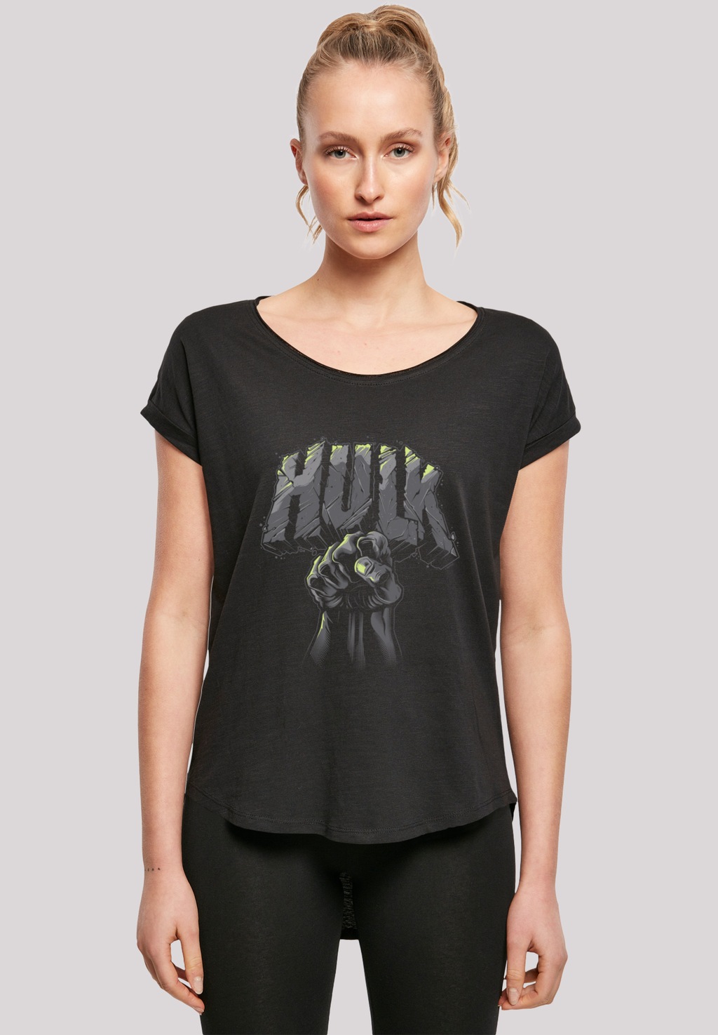 F4NT4STIC T-Shirt "Long Cut T-Shirt Marvel Hulk Punch Logo", Damen,Premium günstig online kaufen