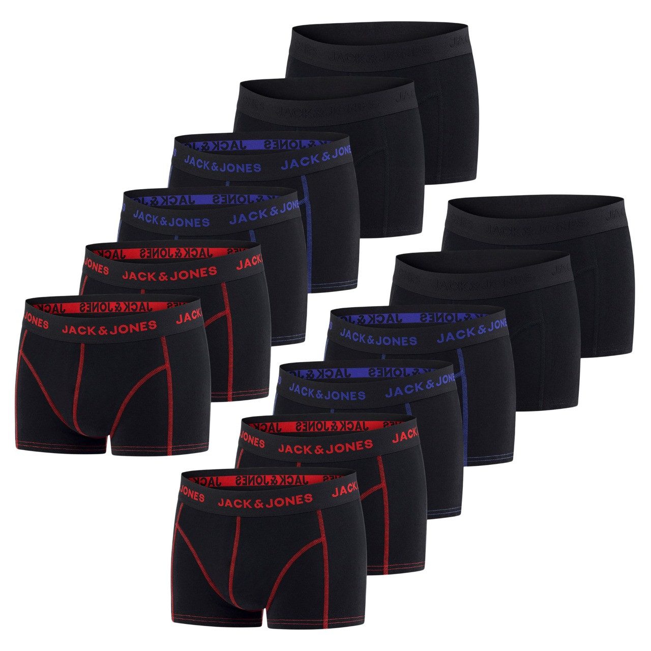 Jack & Jones Boxershorts Herren 12er Pack JACJEANS TRUNKS günstig online kaufen