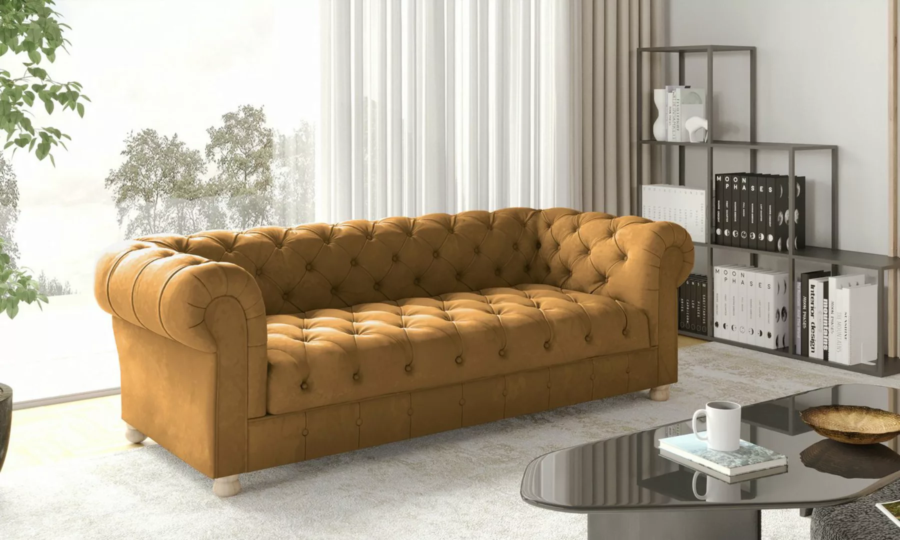 Kaiser Möbel Chesterfield-Sofa Dreisitzer elegant, klassisch, schick in ele günstig online kaufen