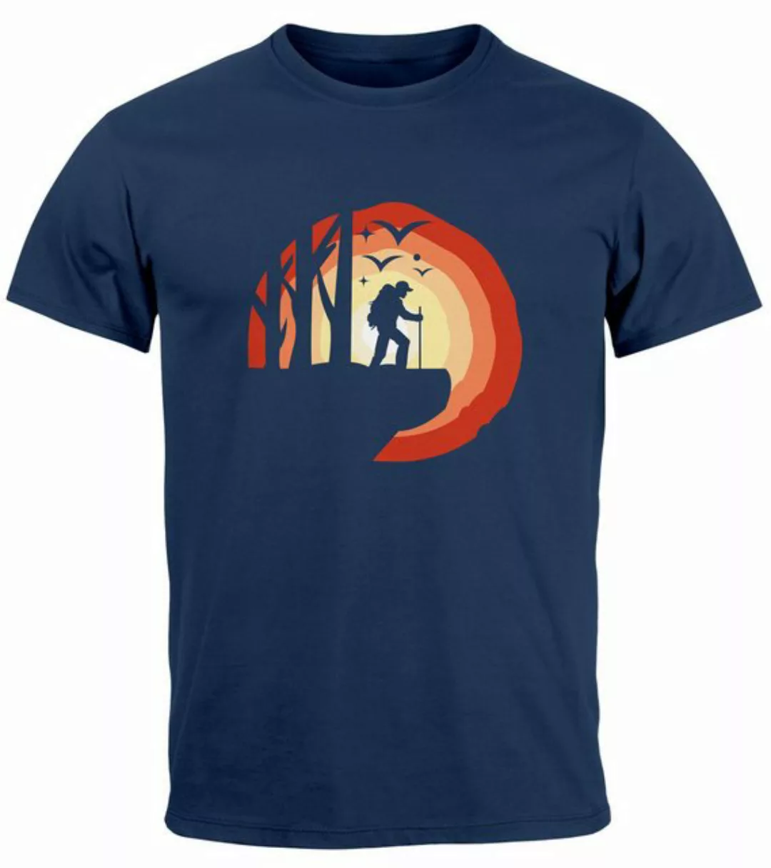Neverless Print-Shirt Herren T-Shirt Wander-Motiv Trekking Aufdruck Printsh günstig online kaufen