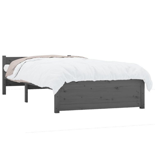 vidaXL Bett Massivholzbett Grau 75x190 cm günstig online kaufen