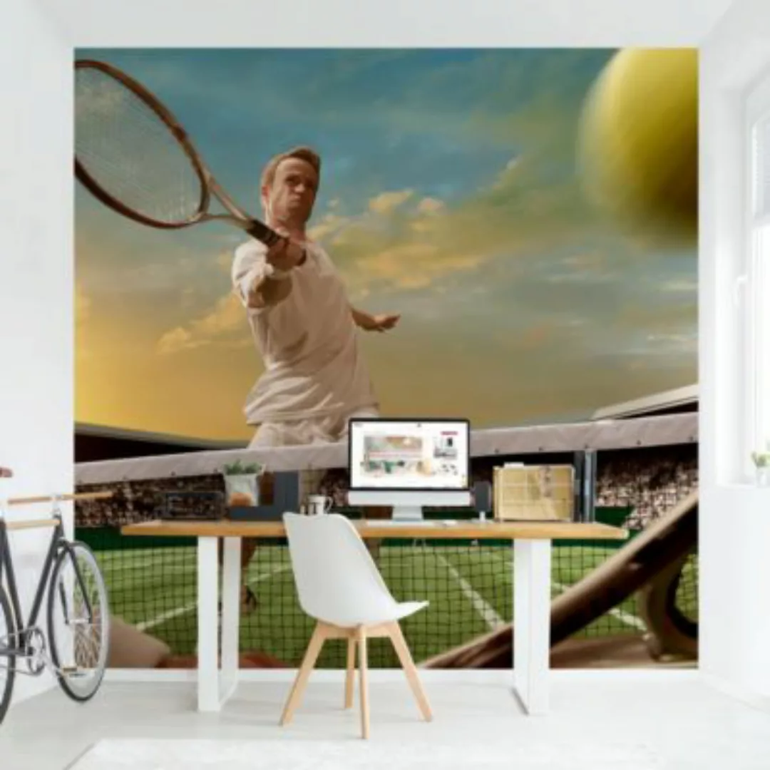 Bilderwelten Kindertapete Tennis Player gelb Gr. 384 x 255 günstig online kaufen