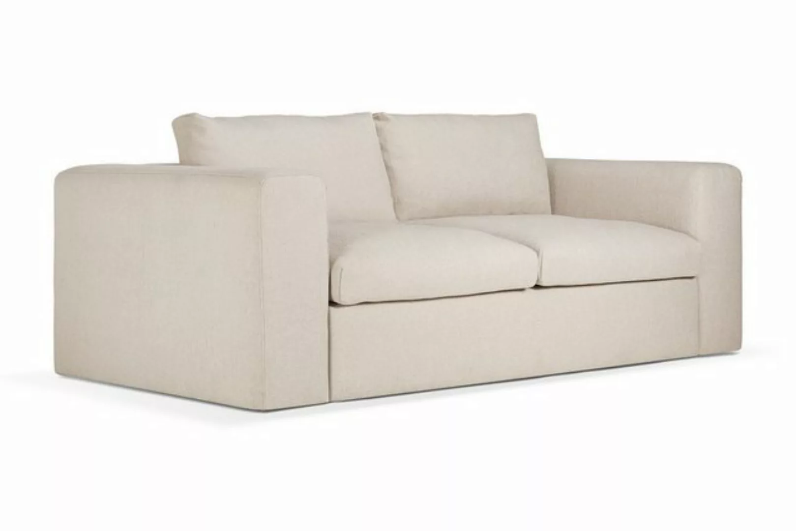 daslagerhaus living Big-Sofa Sofa Mellow 2,5-Sitzer Stoff natur günstig online kaufen