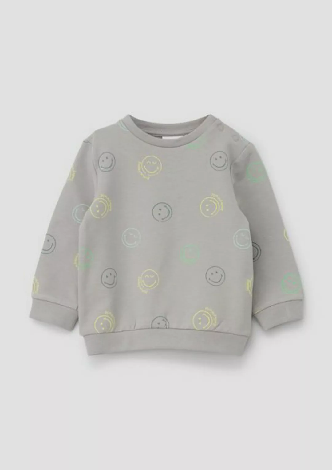s.Oliver Sweatshirt Sweatshirt mit All-over-Smiley®-Print günstig online kaufen