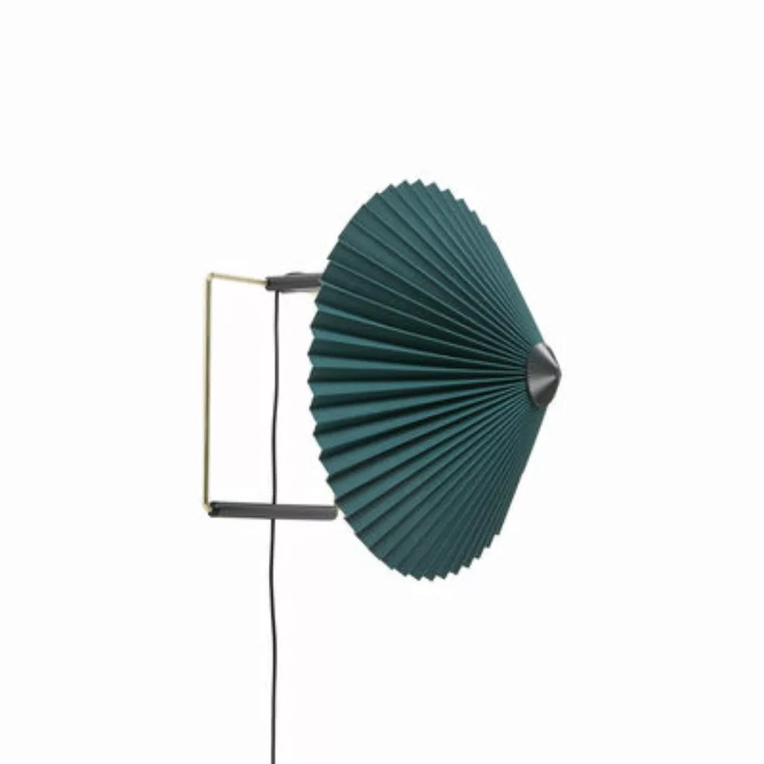 Wandleuchte mit Stromkabel Matin Small textil grün / LED - Ø 30 cm - Hay - günstig online kaufen