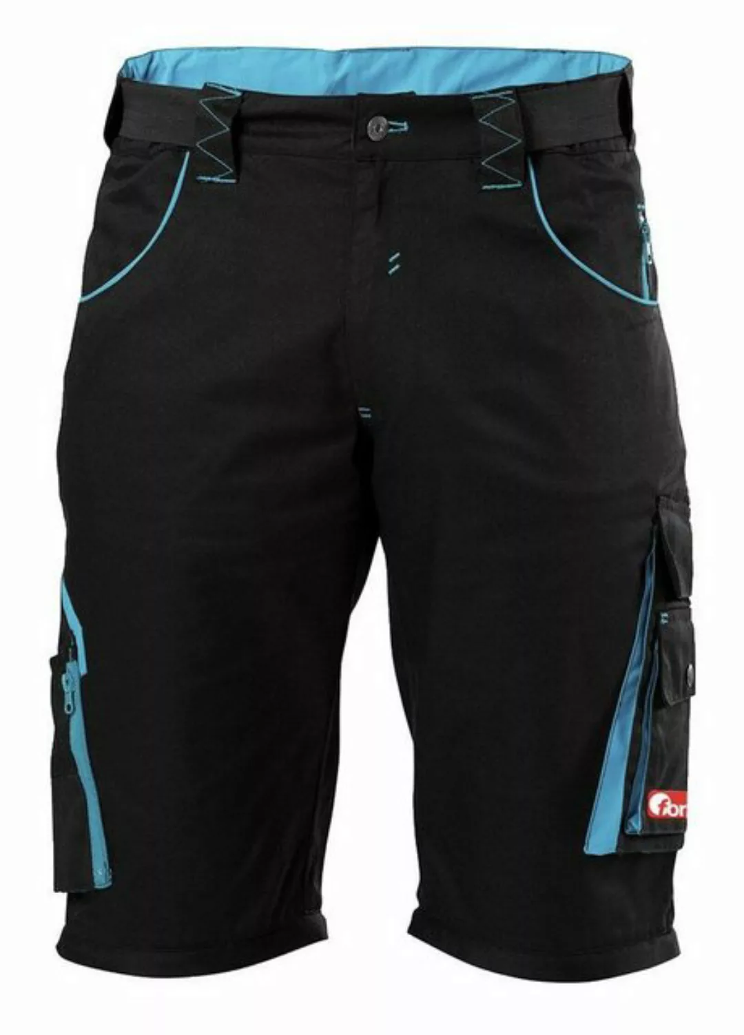 fortis Shorts Herren Bermuda 24, schwarz/türkis günstig online kaufen