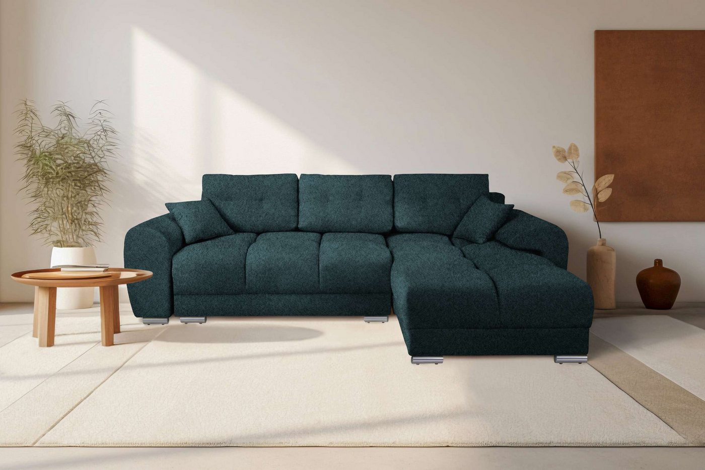 99rooms Ecksofa Adam, Sofa L-Form, Eckcouch, mit Bettfunktion, Bettkasten, günstig online kaufen