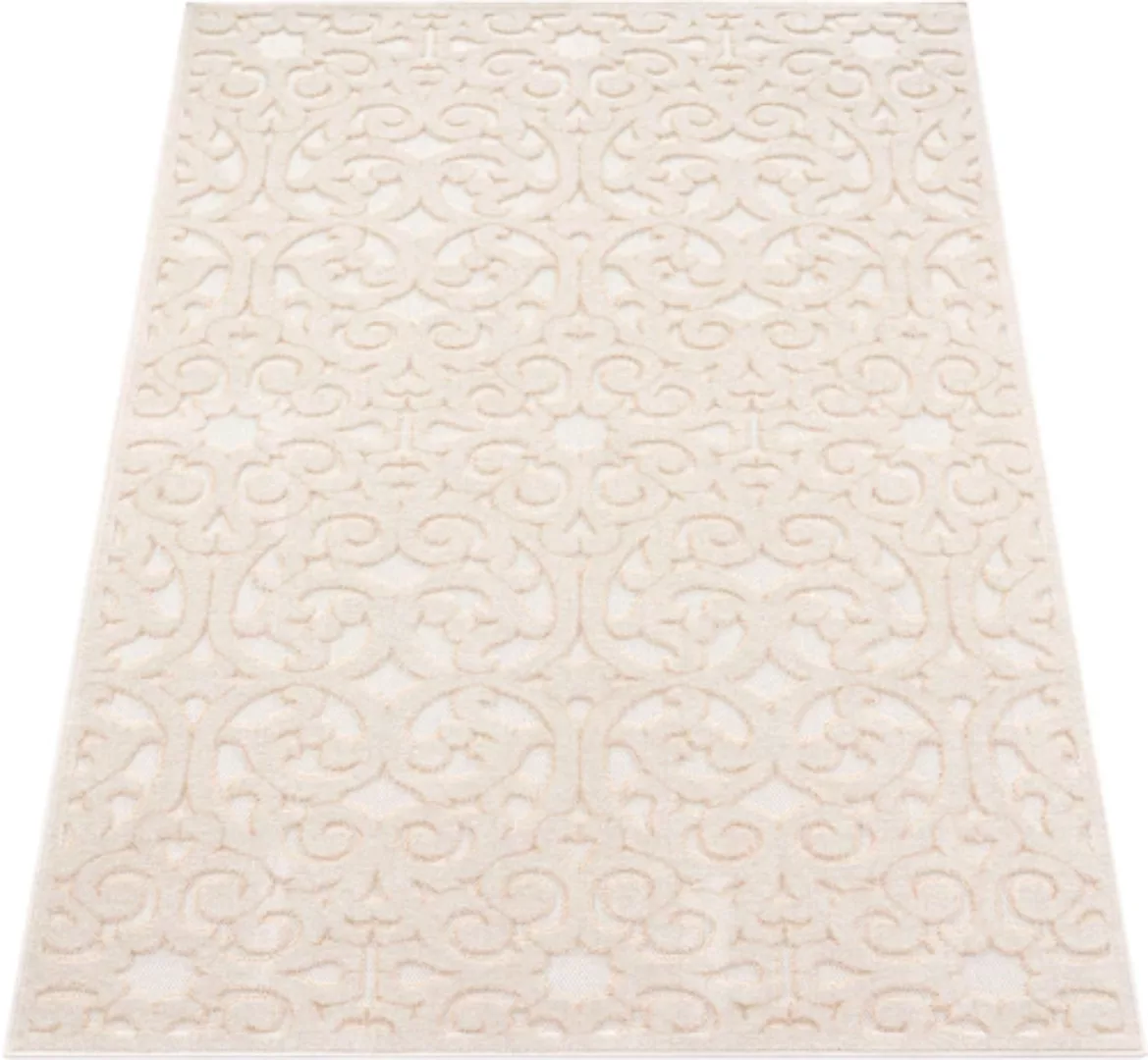Paco Home Teppich »Cotton 234«, rechteckig, Uni-Farben, Hoch-Tief Effekt, O günstig online kaufen