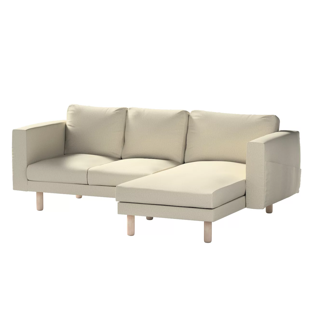 Bezug für Norsborg 3-Sitzer Sofa mit Recamiere, beige-grau, Norsborg Bezug günstig online kaufen