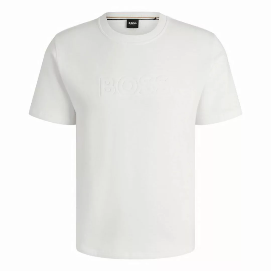 BOSS Kurzarmshirt David T-Shirt mit aufgesticktem Markenschriftzug günstig online kaufen