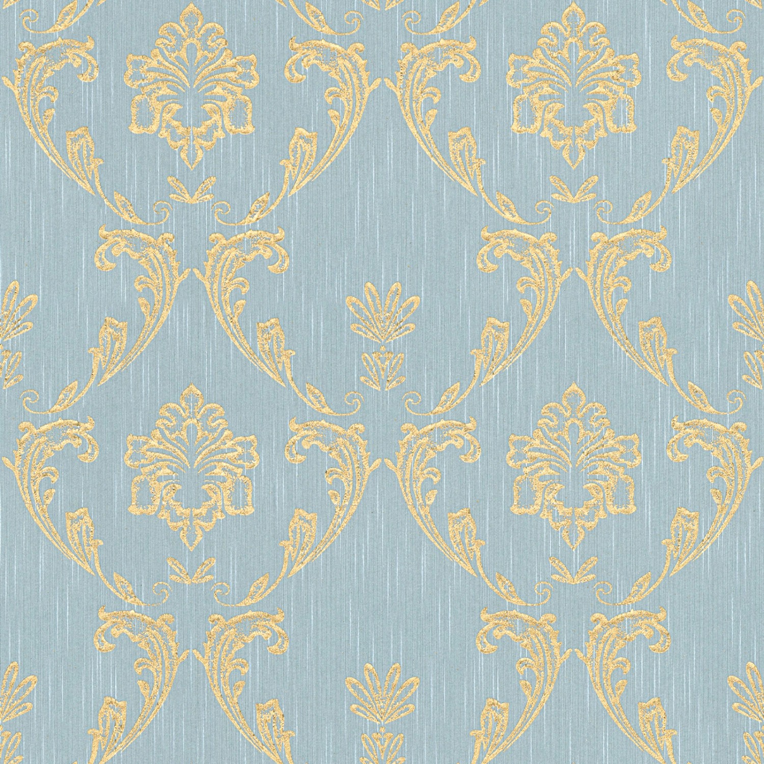 Bricoflor Ornament Tapete Creme Gold Edle Barock Vliestapete mit Textil Mus günstig online kaufen