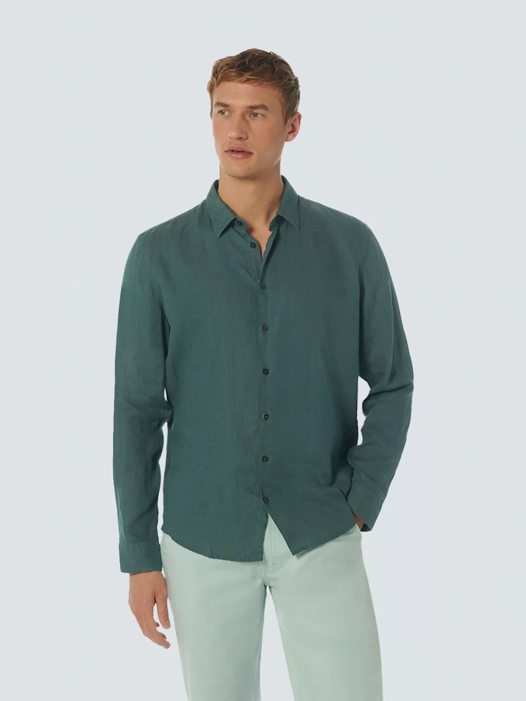 NO EXCESS Langarmhemd aus Leinen günstig online kaufen