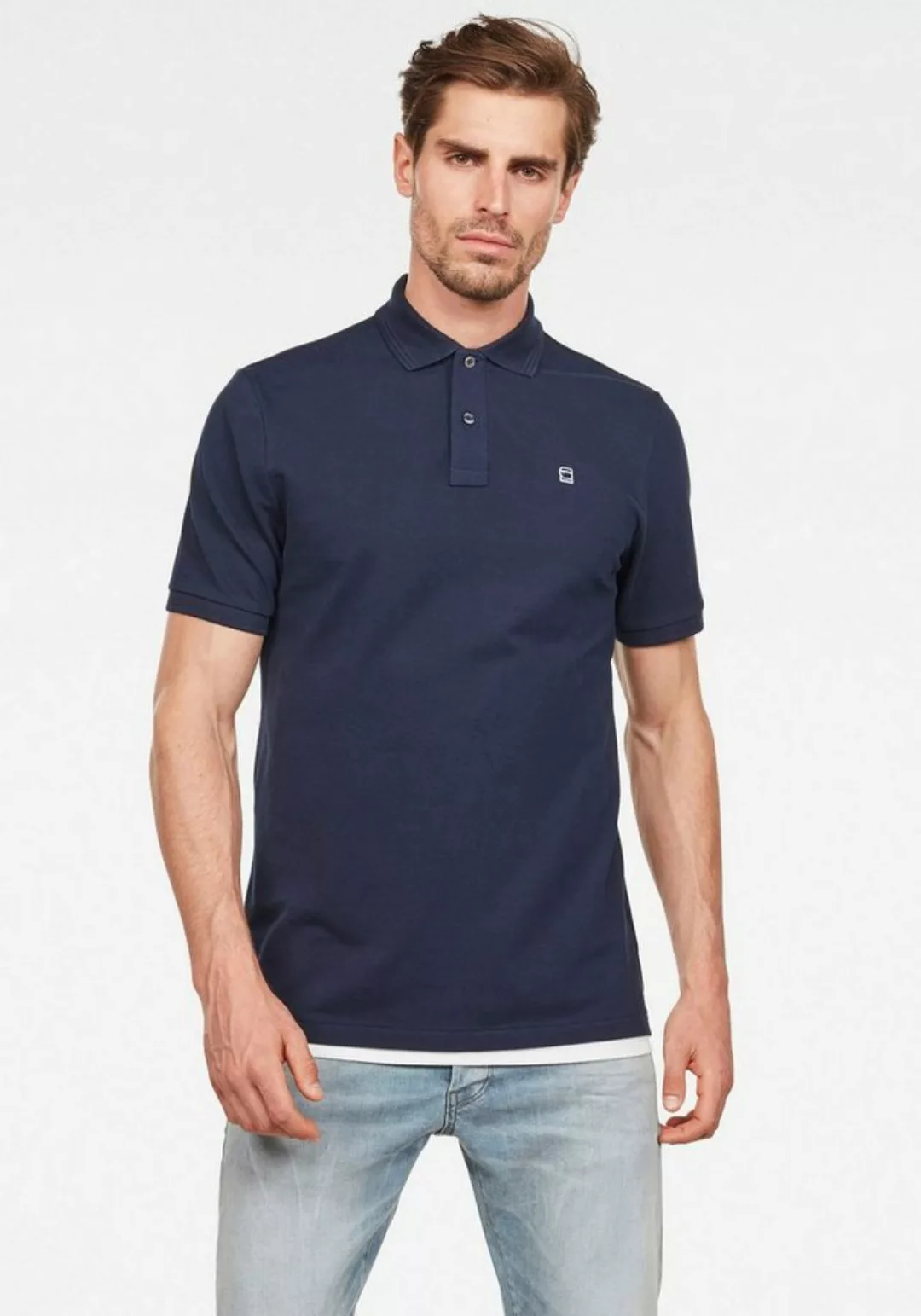 G-STAR Poloshirt Dunda Polo Logostickerei auf der Brust günstig online kaufen