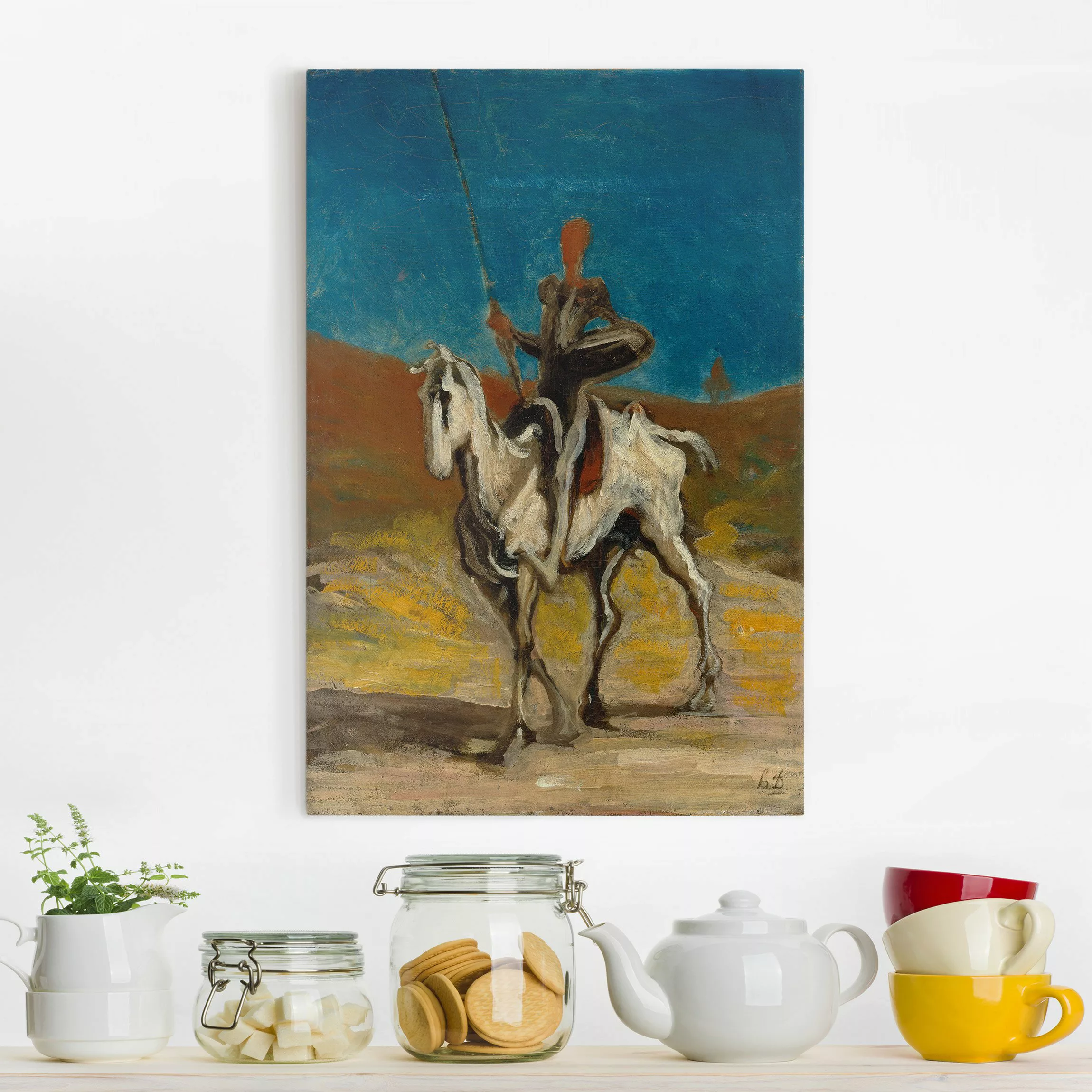 Leinwandbild Kunstdruck - Hochformat Honoré Daumier - Don Quixote günstig online kaufen